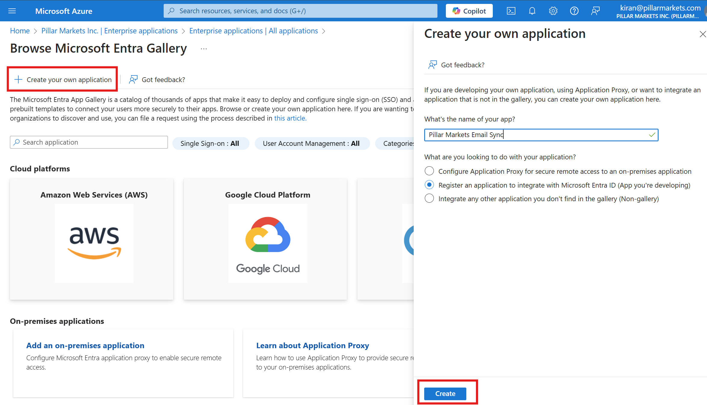 Create Own Application