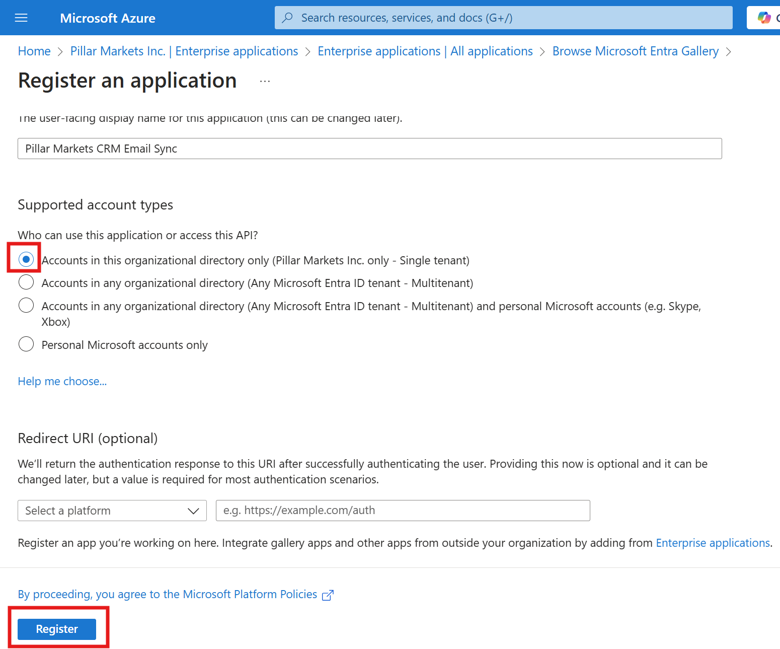 Register Application